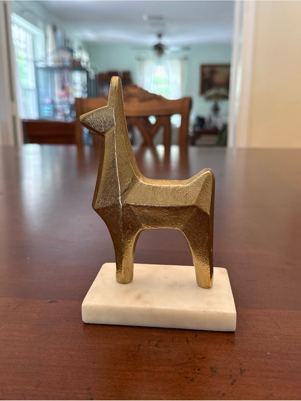 Single Anthropologie Gold Llama Marble Bookend Decorative Figurine